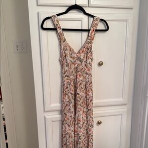 Floral Sleeveless Maxi Dress with tie back only worn 1 time